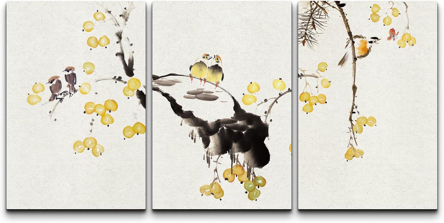 Framed Farmhouse Fabric Wall Art — 24" — 24" x 16" x 3 Panels