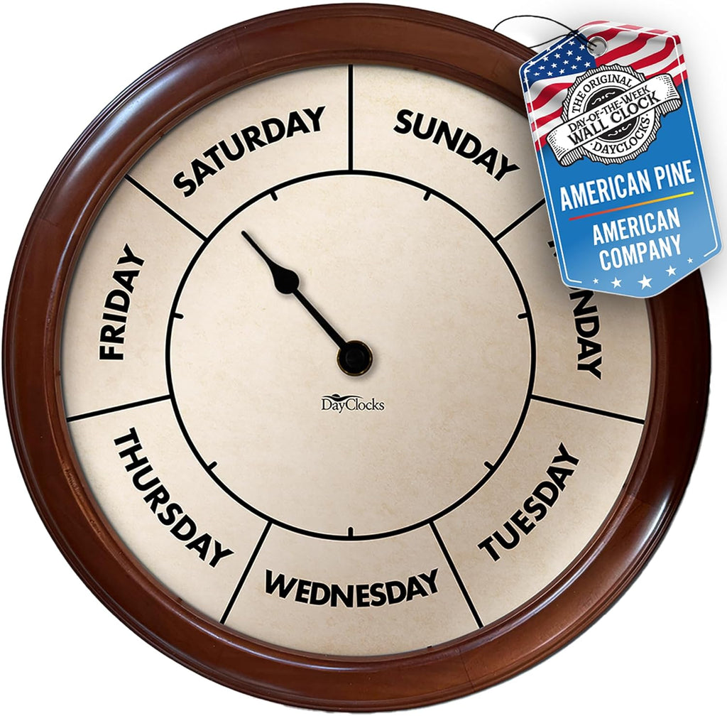 Brown Wall Clock — 14" — 14"