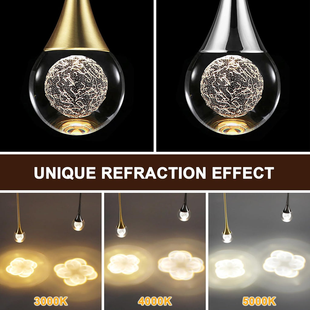 Dimmable Luxe Gold Pendant Light — 1-Light - View 3