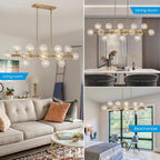 Adjustable Luxe Glass Chandelier — 16-Light - View 7