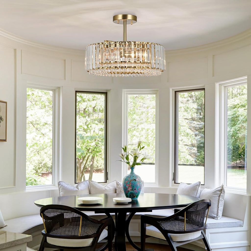 Round Luxe Gold Chandelier - View 3