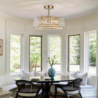 Round Luxe Gold Chandelier - View 3