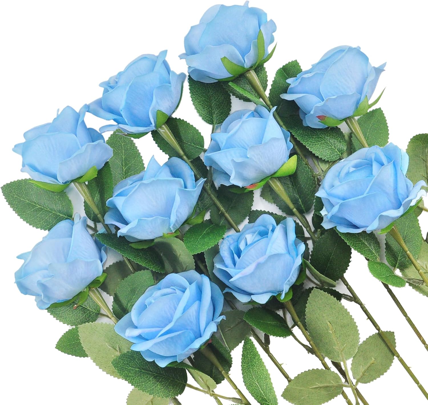 Black Artificial Flowers — Sky Blue