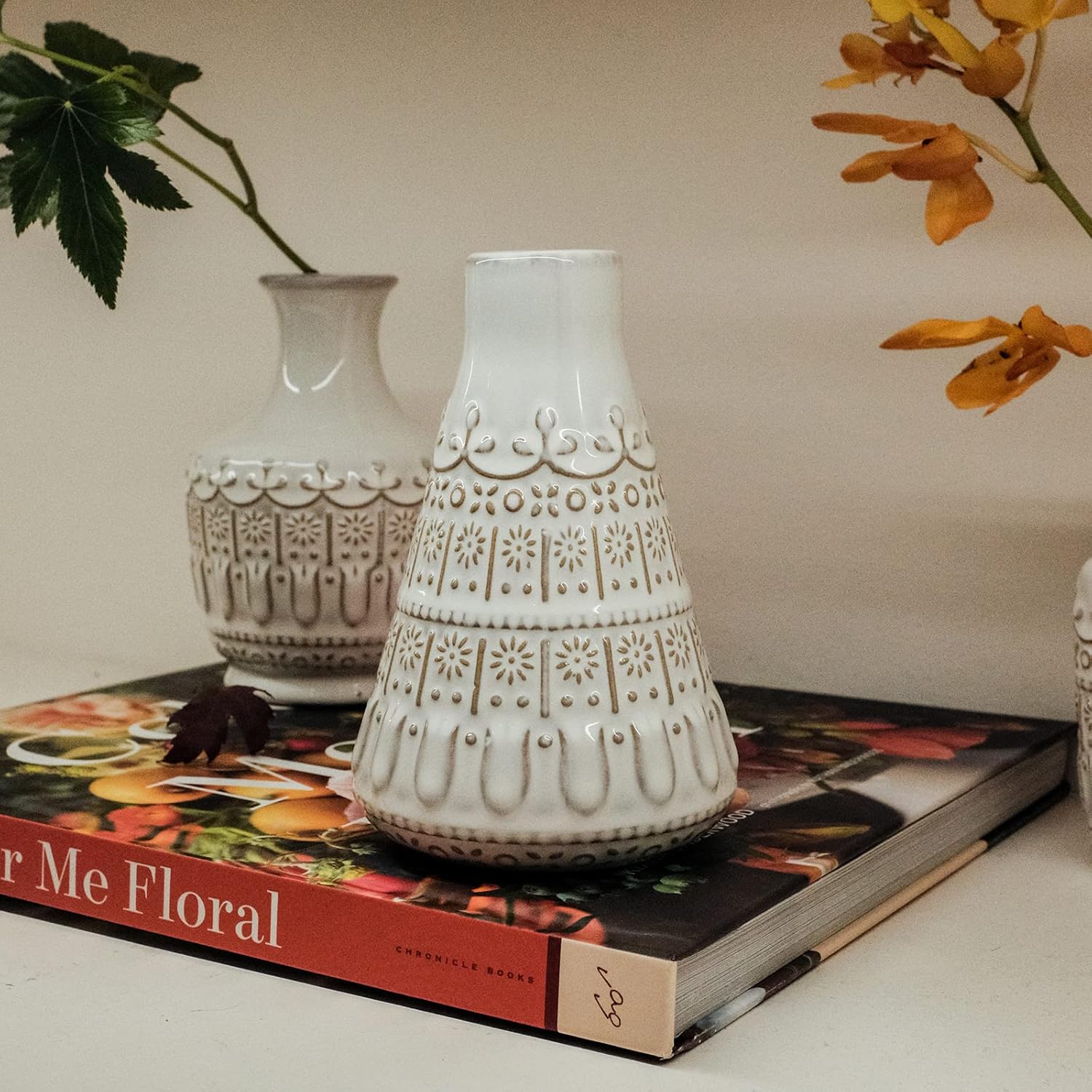 Vintage Farmhouse Ceramic Vase Set — Set of 10 - View 5