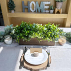 Rectangular Farmhouse Wood Artificial Plant — 14" - View 5