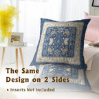 Boho Blue Throw Pillow Cover — 18" - View 6