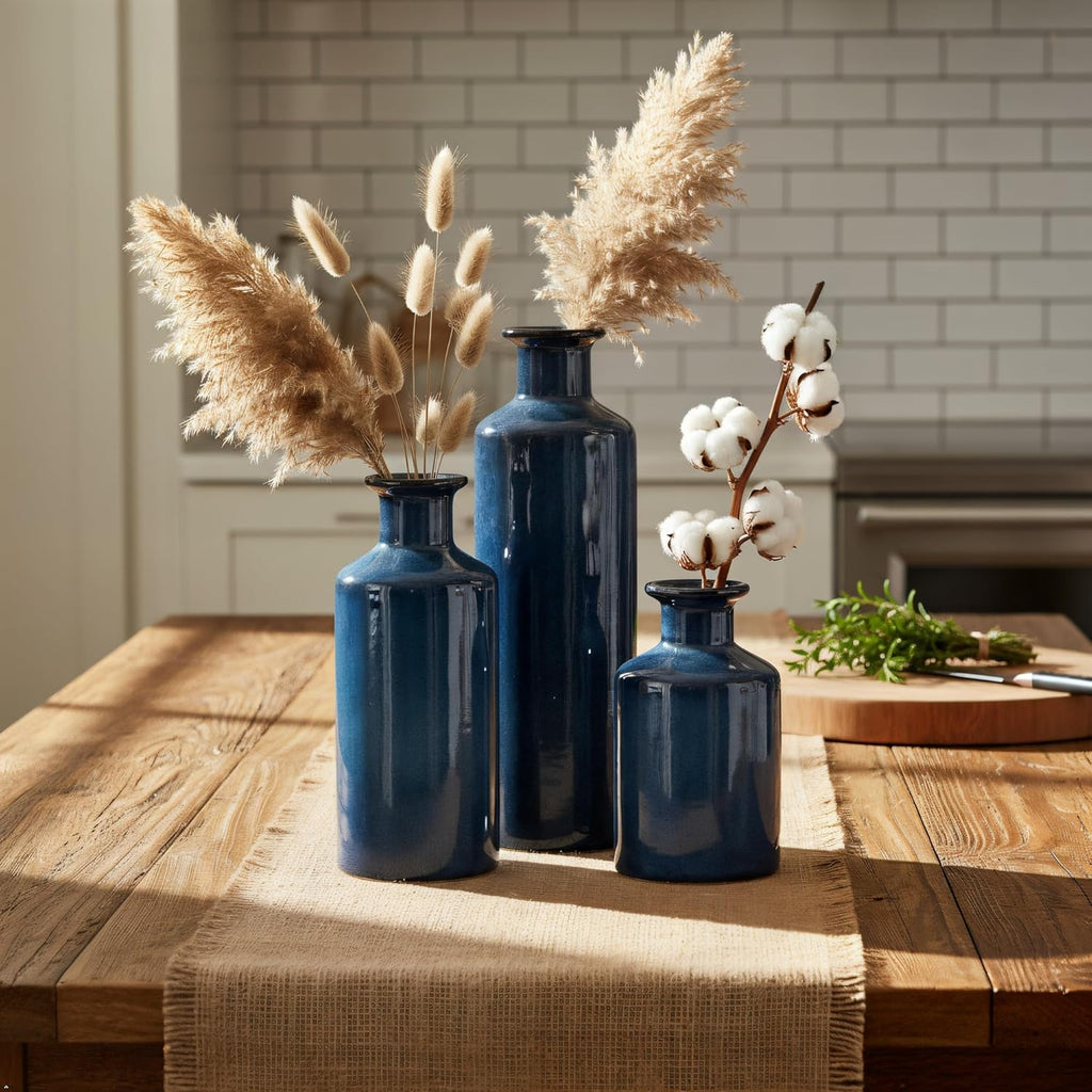 Farmhouse Ceramic Decorative Vase — Set of 3 - View 3