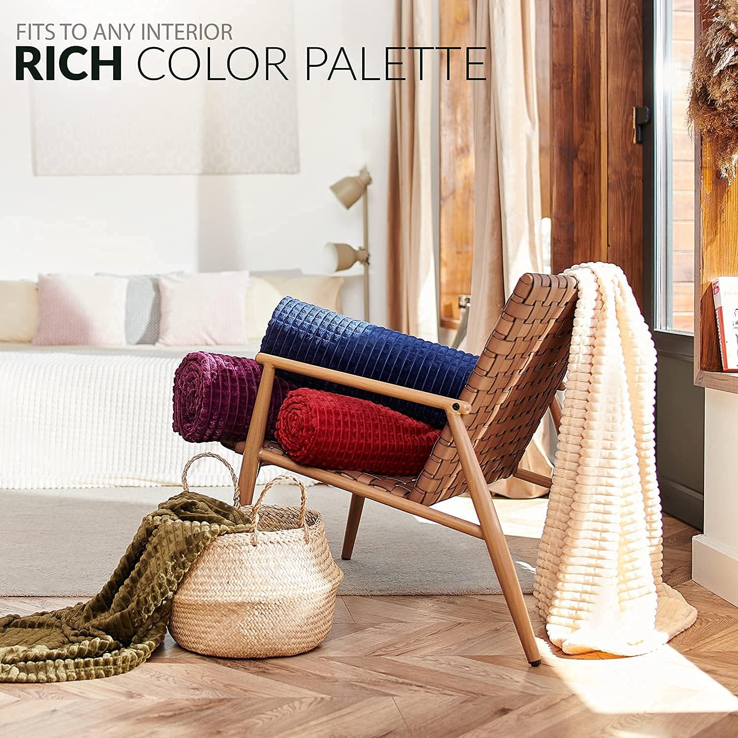 Gold Throw Pillow — 60" - View 6