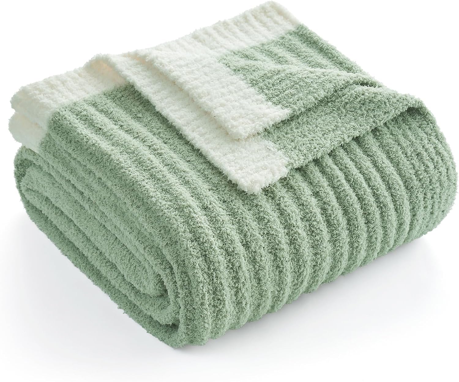 Beige Throw Pillow — 50" — Sage Green