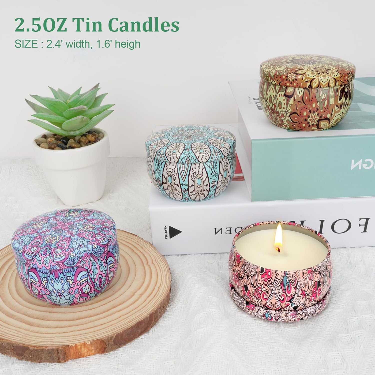 Soy Wax Metal Scented Candle - View 9