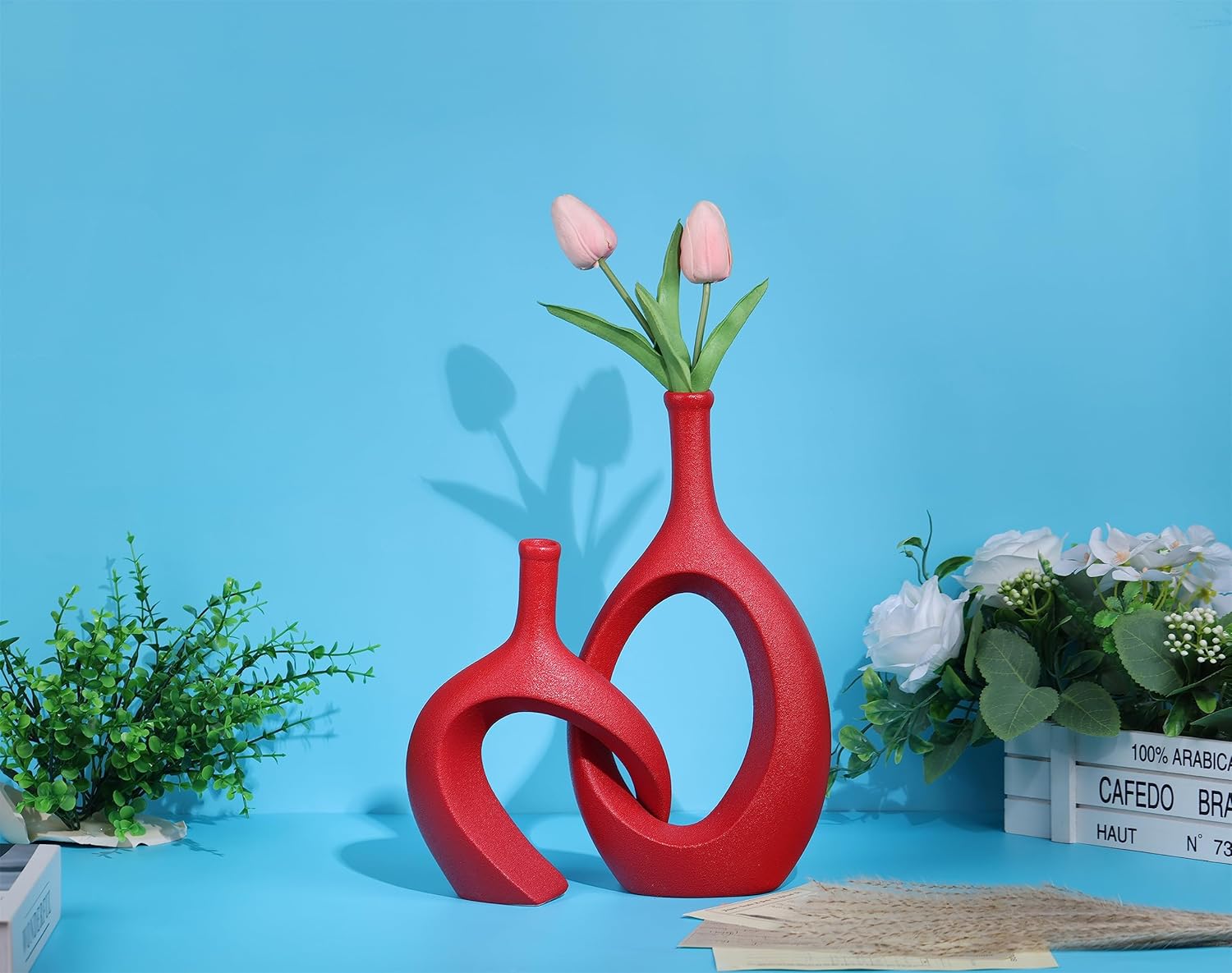 Boho Blue Vase Set - View 6