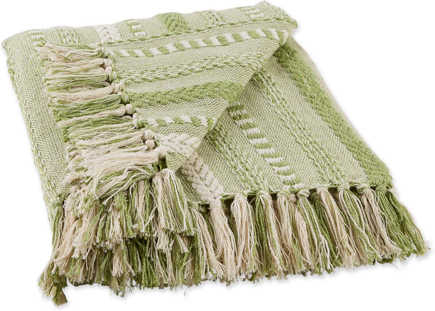 Beige Throw Pillow — 60" — Antique Green