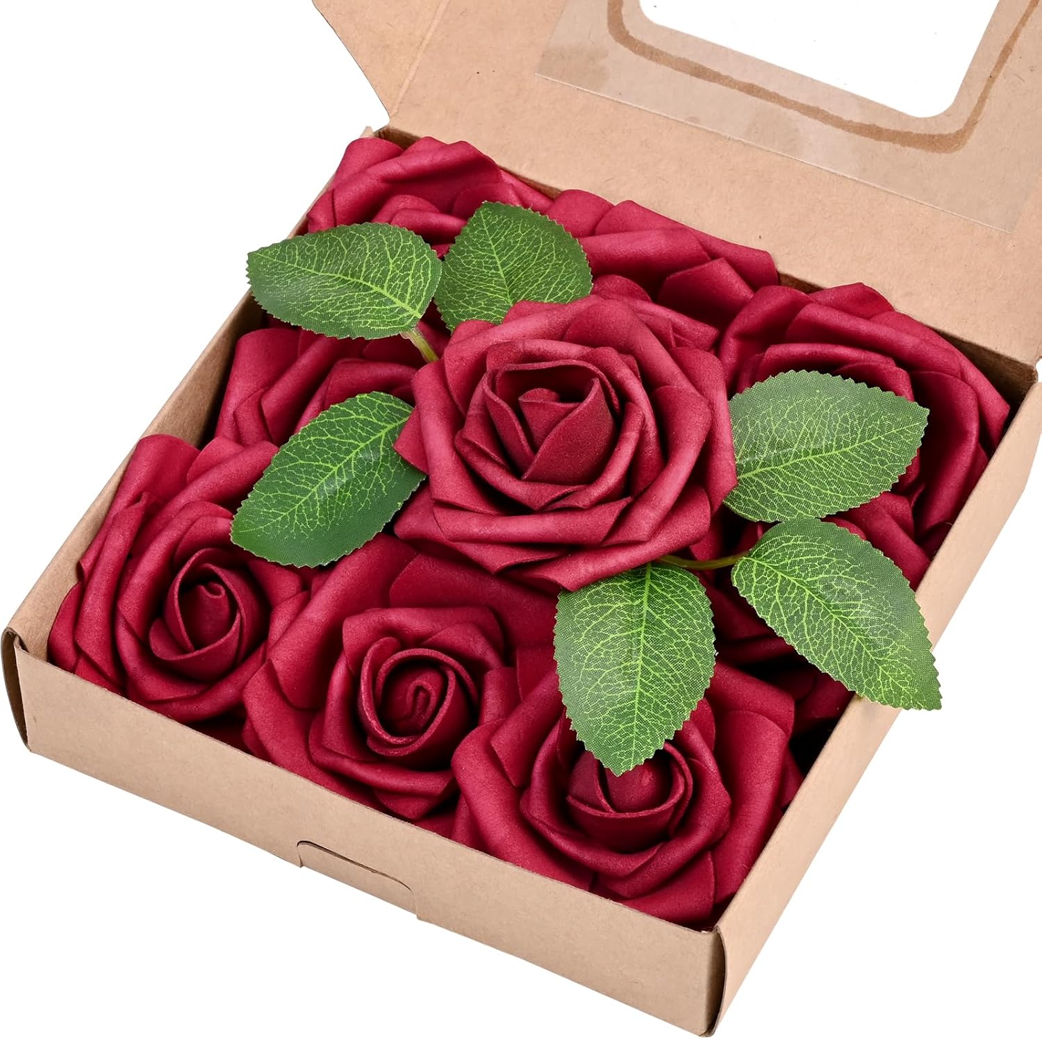 Black Artificial Flowers — Red