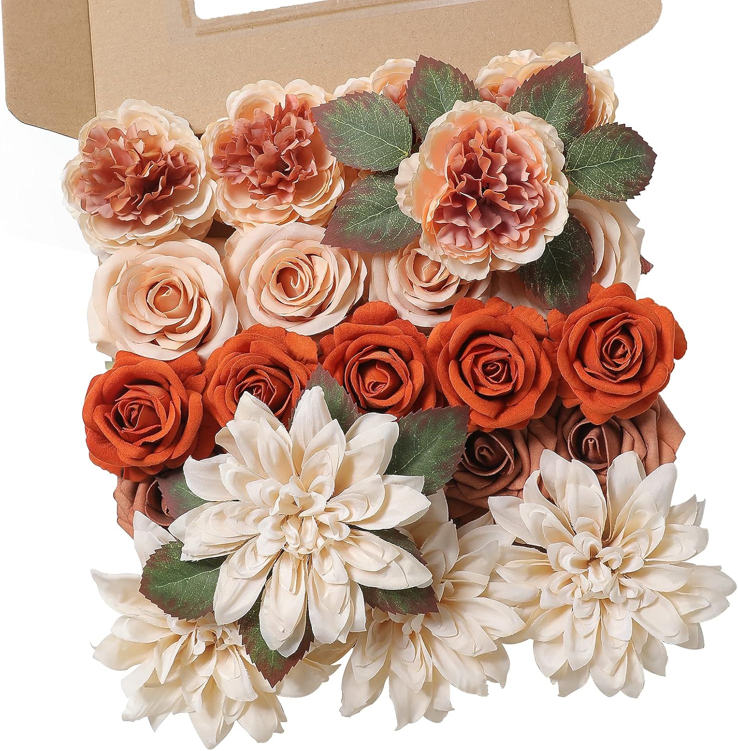 Blue Artificial Flowers — Dusty Orange