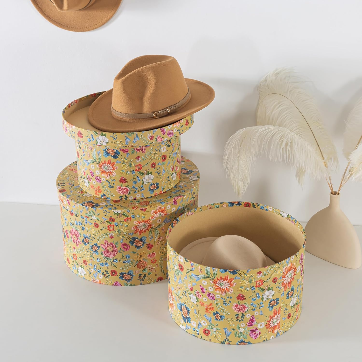 Round Boho Beige Home Decor — Set of 3 - View 4