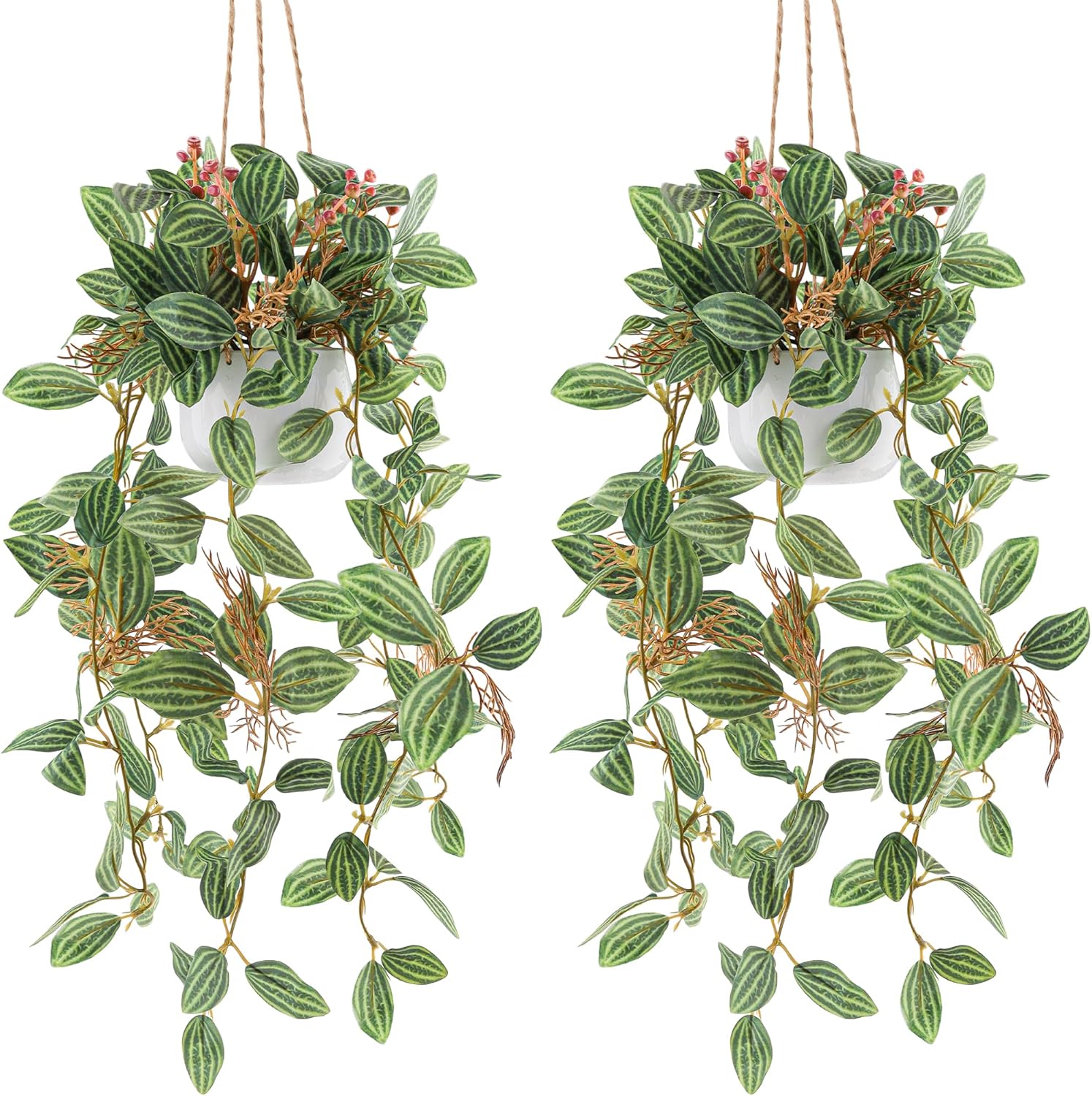 Artificial Plant — 2 Pcs Fake Hanging Plant-a