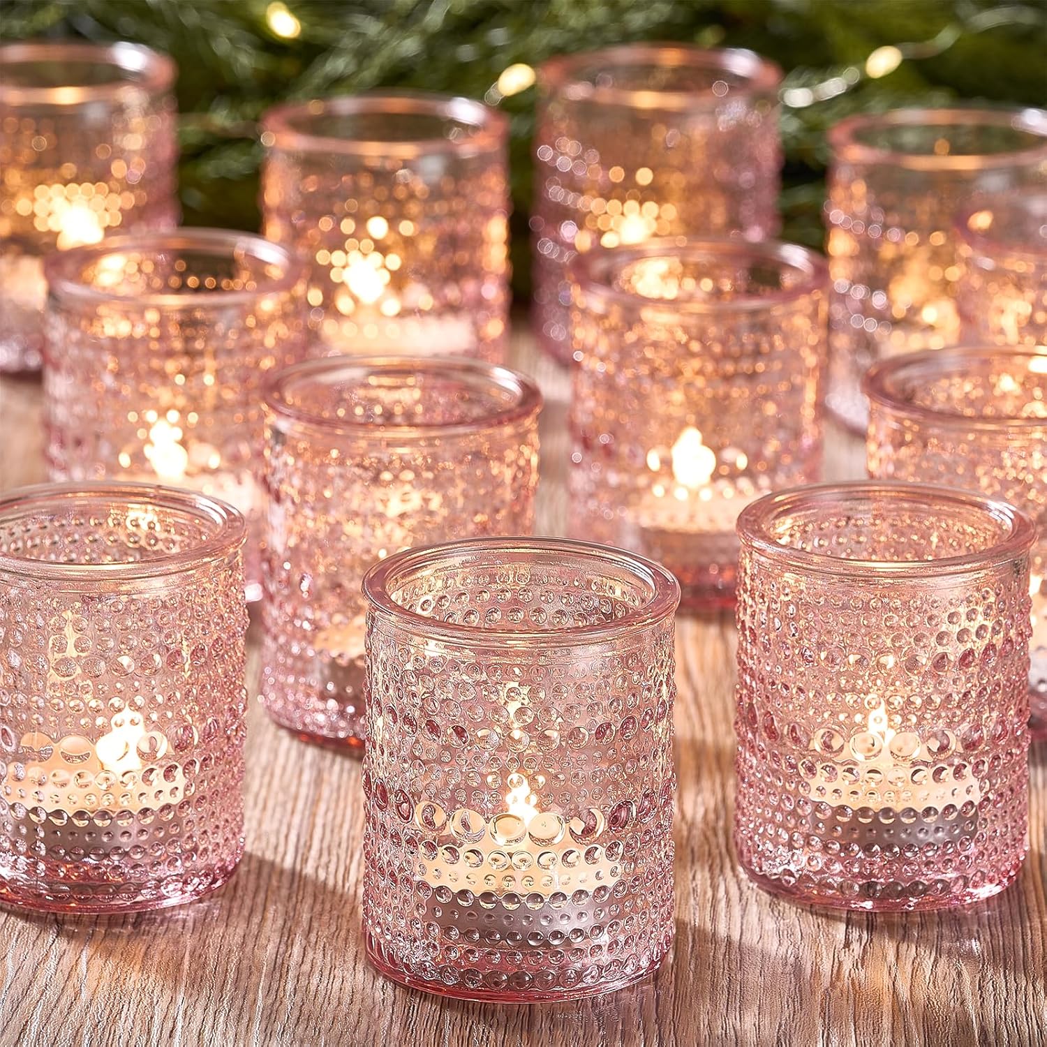 Vintage Green Candle — Pink