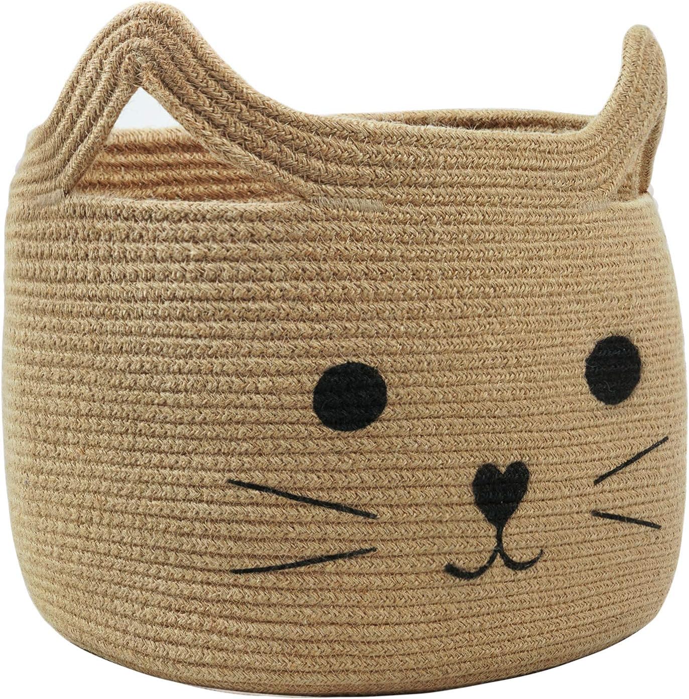 Boho Beige Storage Basket — 9.8" — Jute