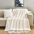 Boho Blue Throw Pillow Cover — 18" - View 8
