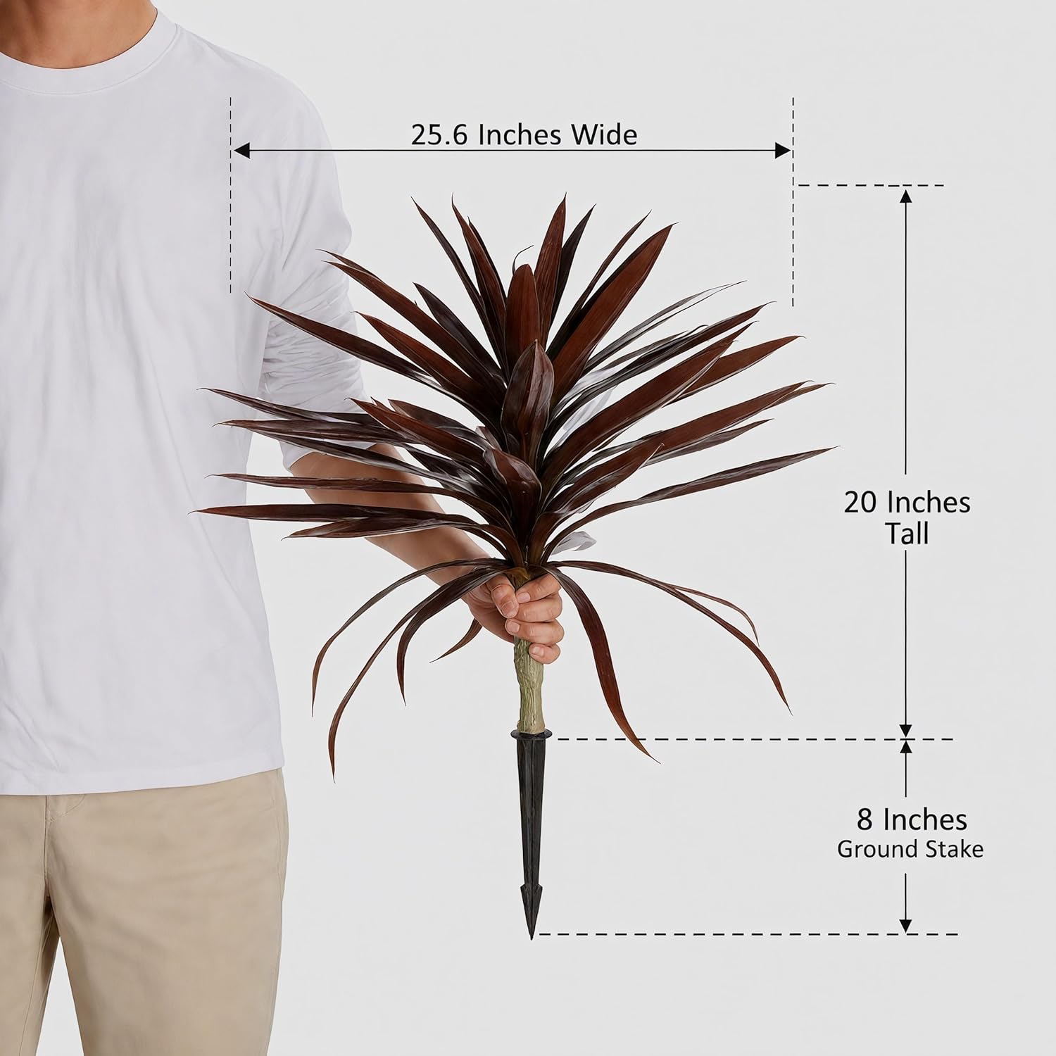 Brown Artificial Plant — 20" - View 2