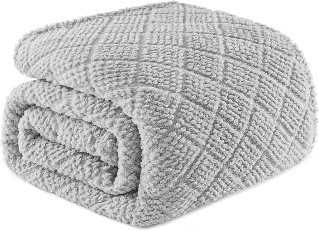 Black Throw Pillow — 60" — Light Grey
