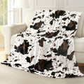 Black Throw Pillow — 60" — Black Cow