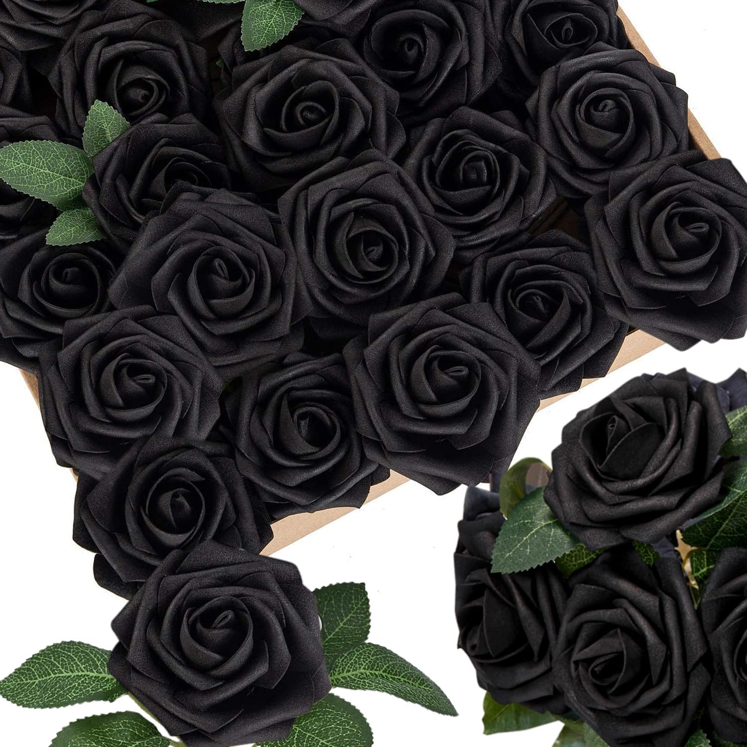 Beige Artificial Flowers — Black