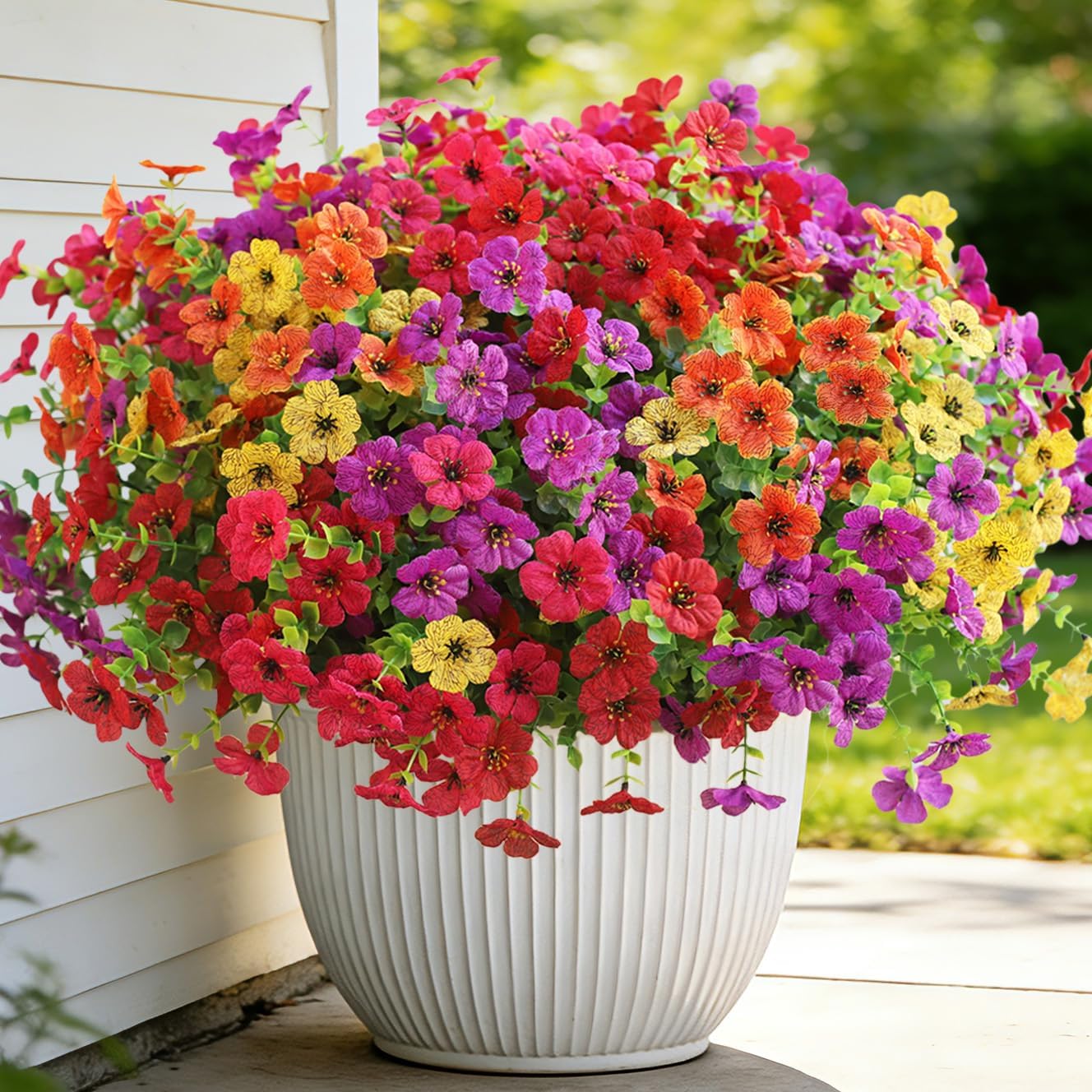 Pink Faux Plant — Purple Red Yellow Orange Hot Pink