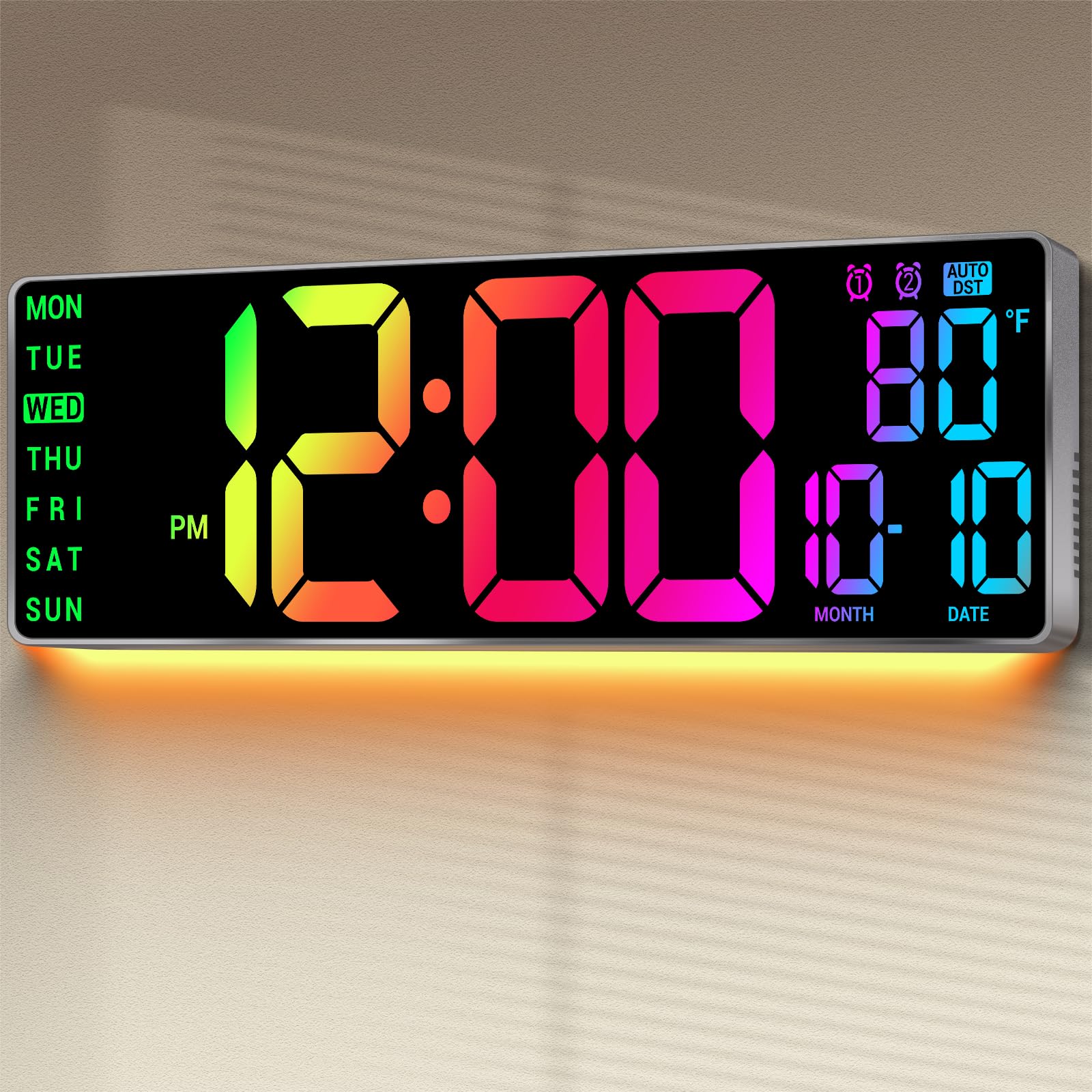 RGB Beige Wall Clock — 16.5"