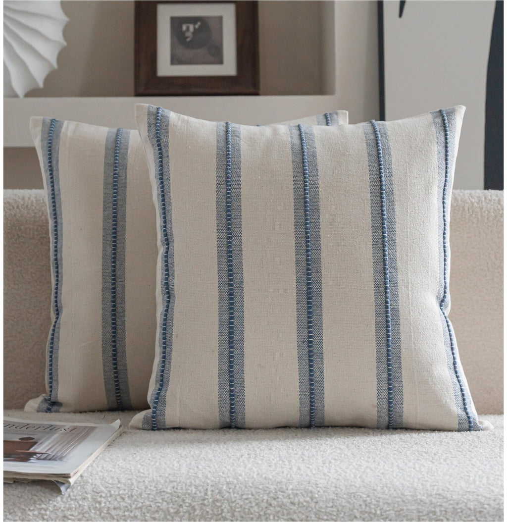 Boho Beige Throw Pillow Cover — 18"