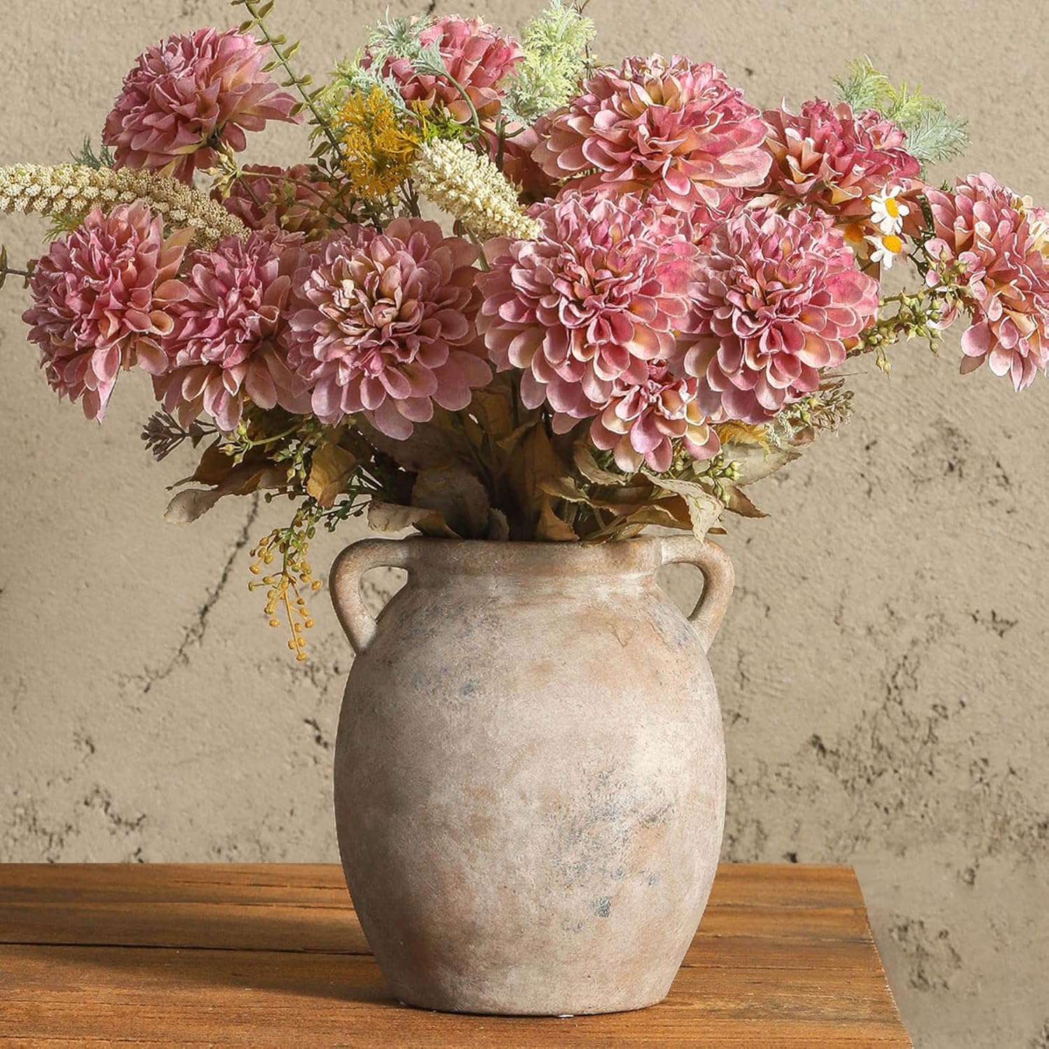 Farmhouse Black Flower Vase — 6" — M-terracotta