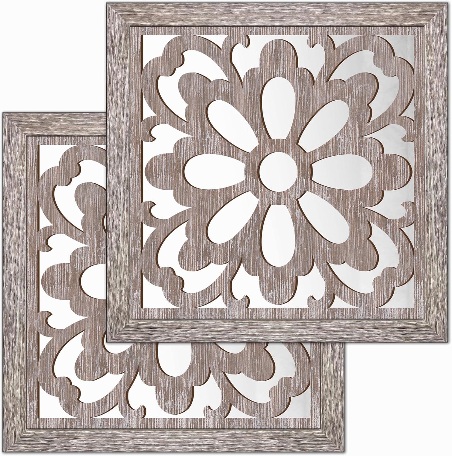 Farmhouse Glass Wall Mirror — 12" — Barn Mirror Style C2