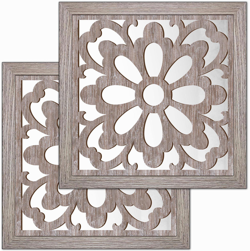 Farmhouse Glass Wall Mirror — 12"