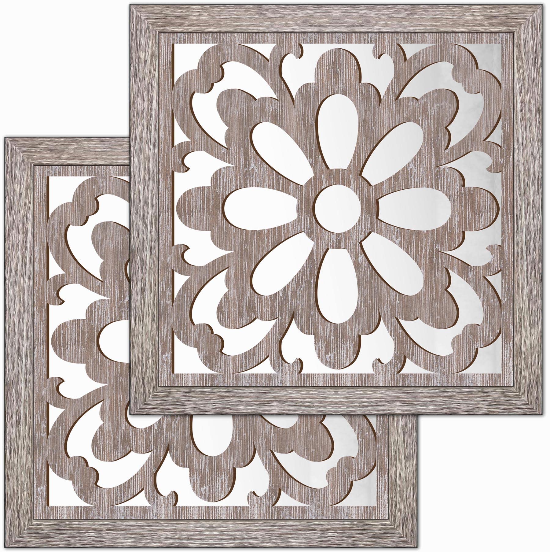 Farmhouse Glass Wall Mirror — 12"