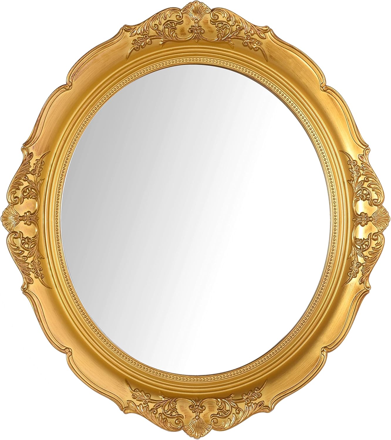 Oval Luxe Blue Wall Mirror — 8" — Gold