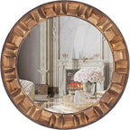 Round Beige Wall Mirror — 30" — A - Round - 30x30 in