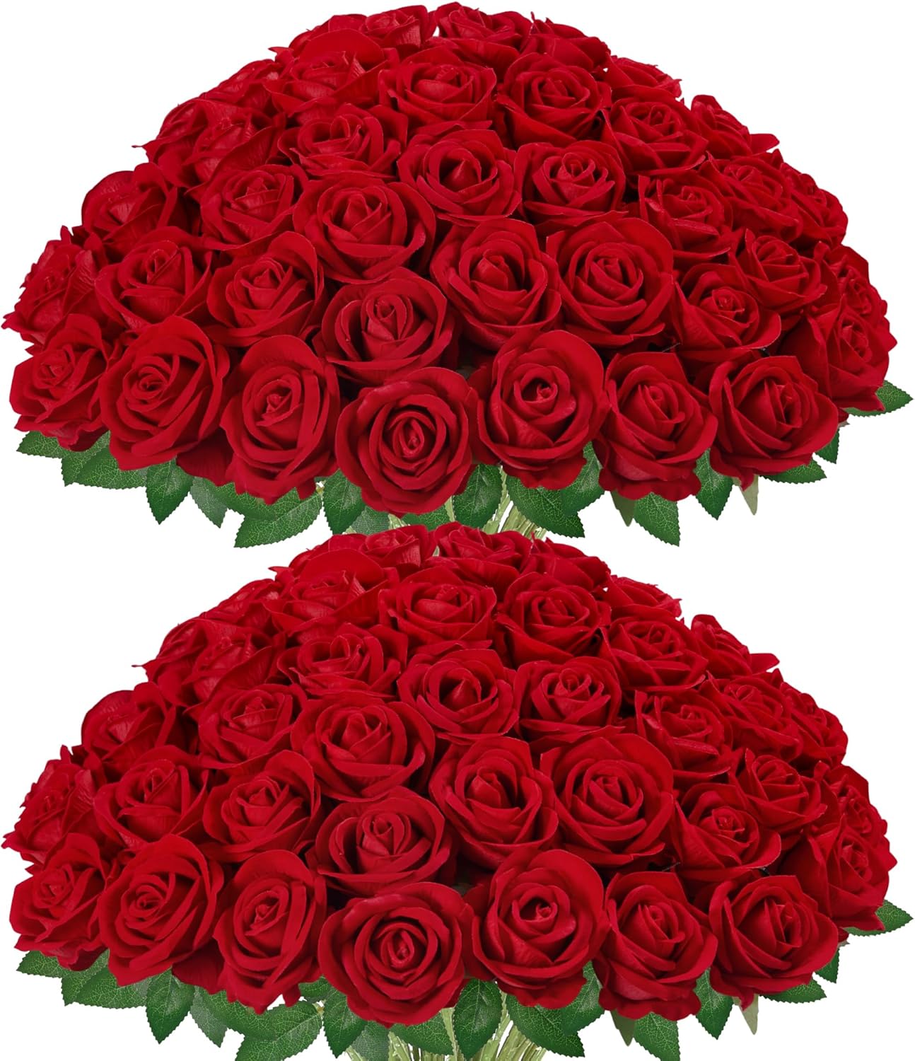 Velvet Luxe Black Artificial Flowers — Red