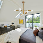 Adjustable Luxe Black Chandelier — 6-Light - View 8