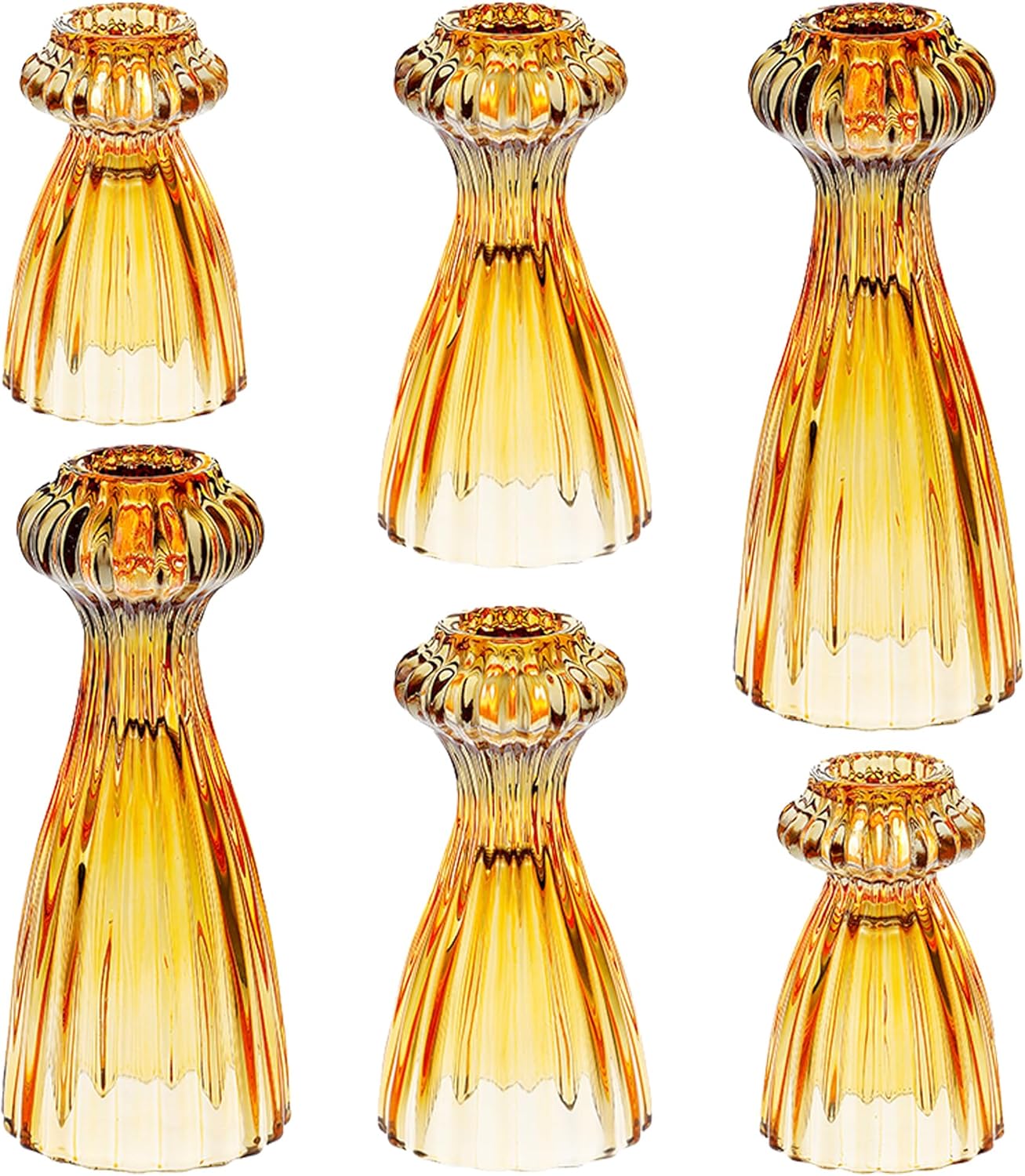 Blue Candle — Set of 3 — Amber