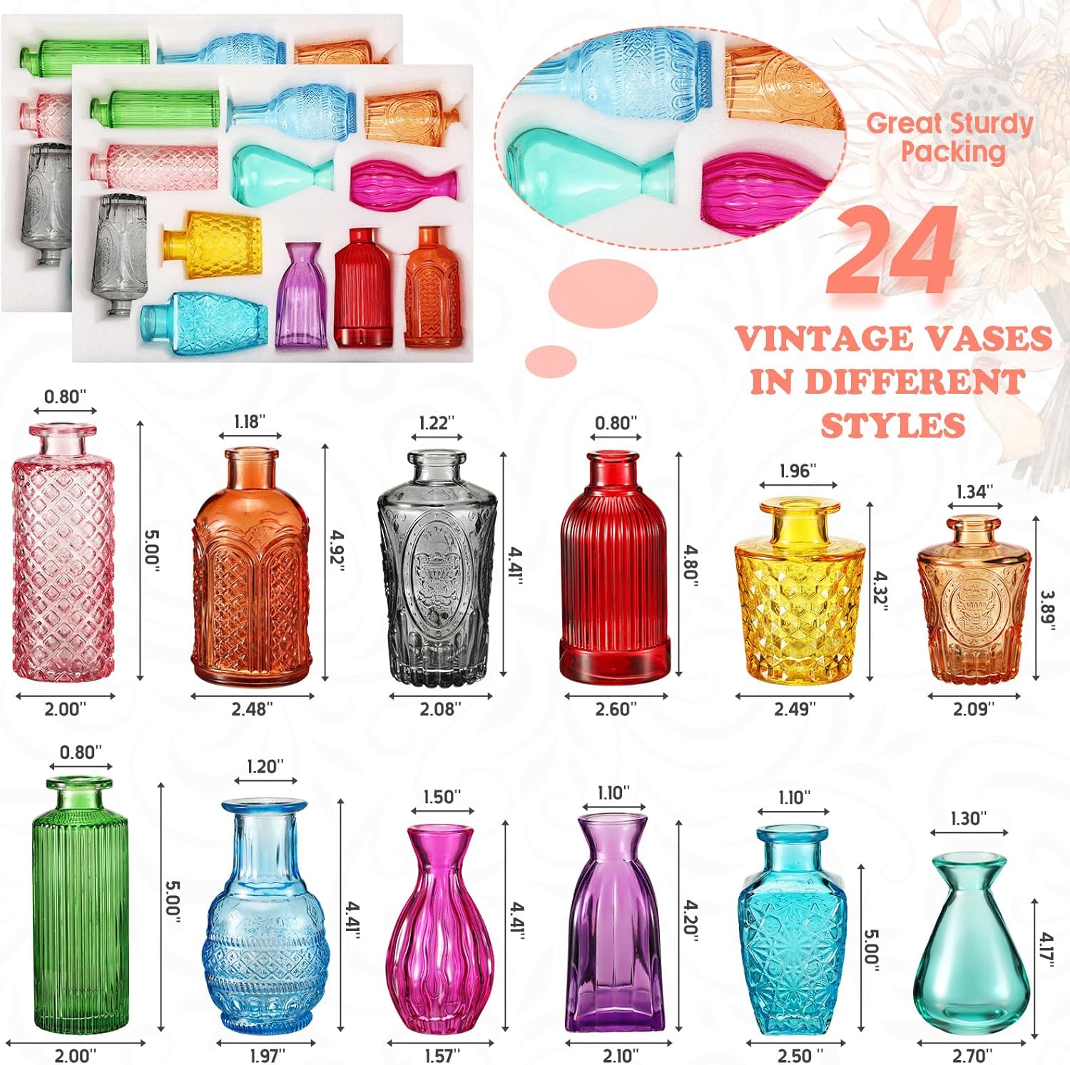Vintage Farmhouse Glass Vase - View 2