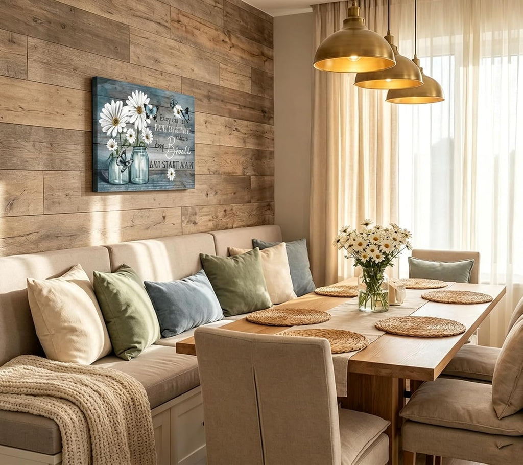Farmhouse Blue Canvas Wall Art — 12" - View 6