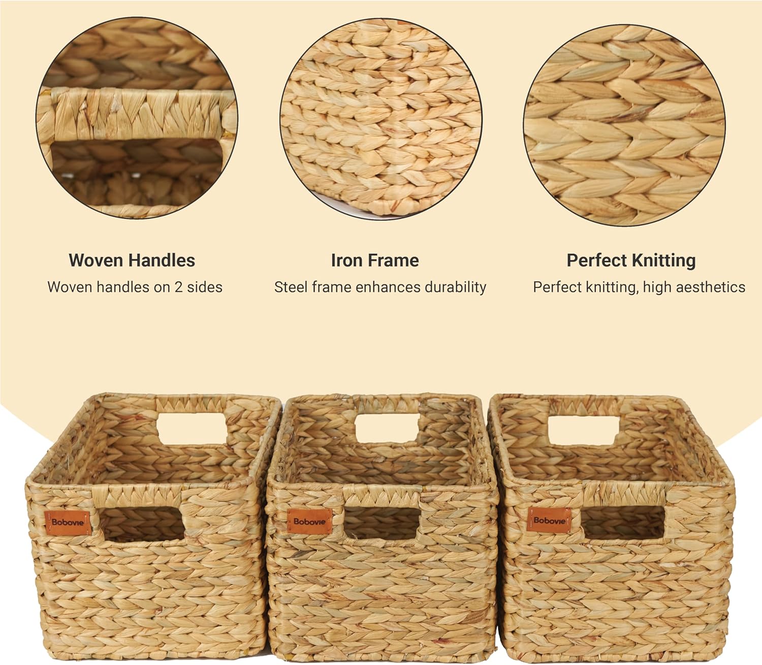 Rattan Storage Basket — 14.2" - View 3