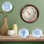 Brown Wall Clock — 14" - View 2