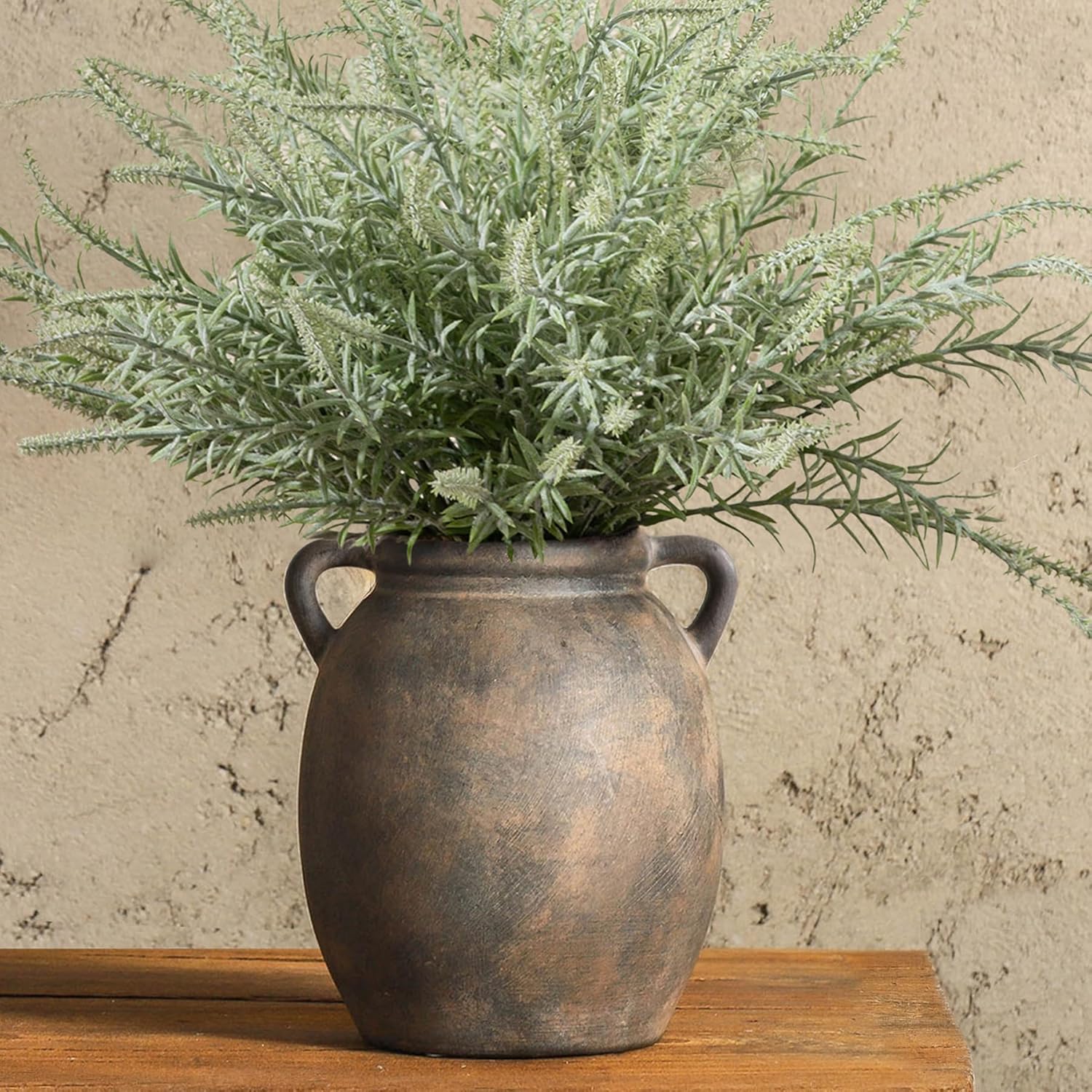 Farmhouse Black Flower Vase — 6" — M-black