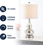 Linen Modern Black Nightstand Lamp — 20.5" - View 4