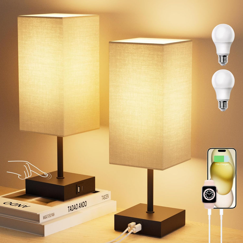 Dimmable Beige Table Lamp — Upgraded Beige