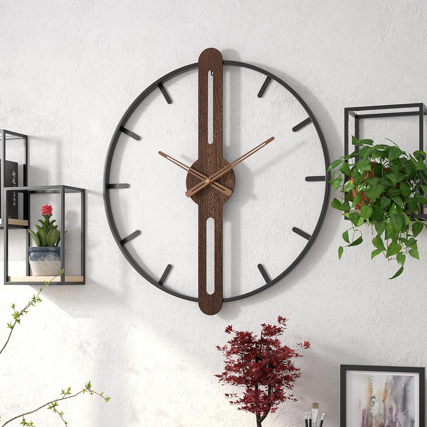 Modern Wood Wall Clock — 3.XX-Large 28In(70cm)