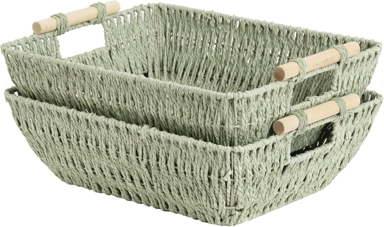 Hand-Woven Boho Beige Storage Basket — Bosana Green