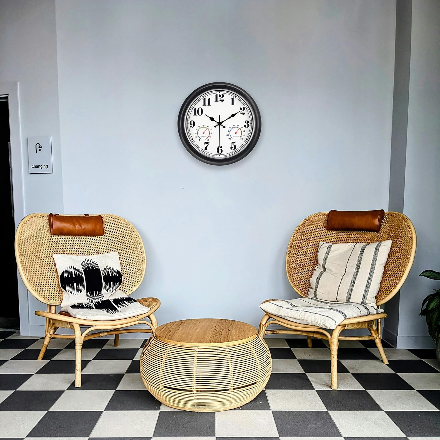 Vintage Black Wall Clock - View 5