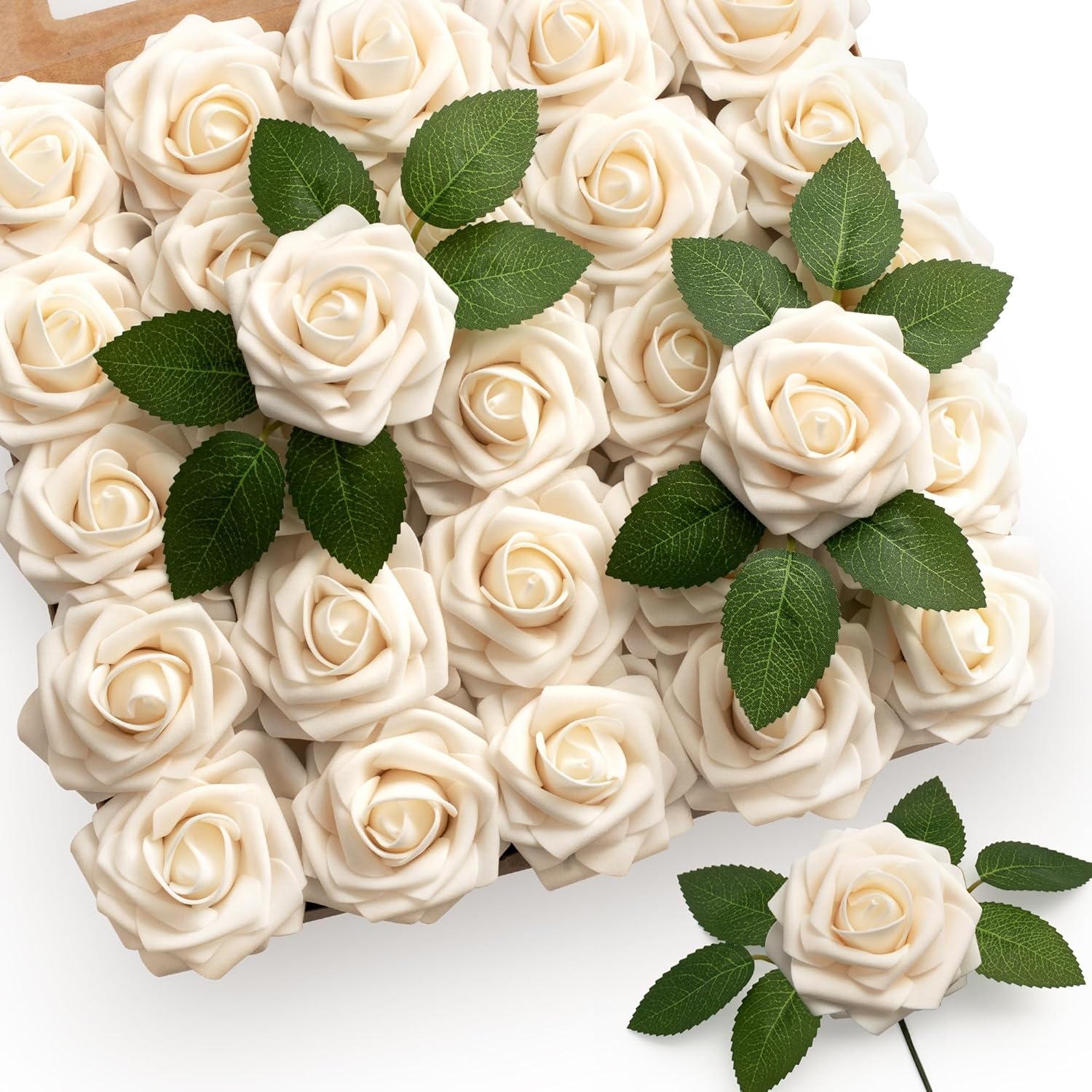 Beige Artificial Flowers — Cream